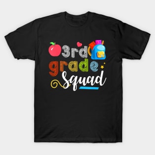 3Rd Grade Squad Third Teacher Student Team Back To School T-Shirt